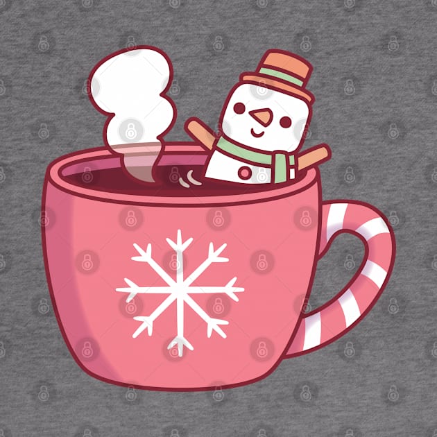 Cute Christmas Coffee Drink Snowman Marshmallow by rustydoodle